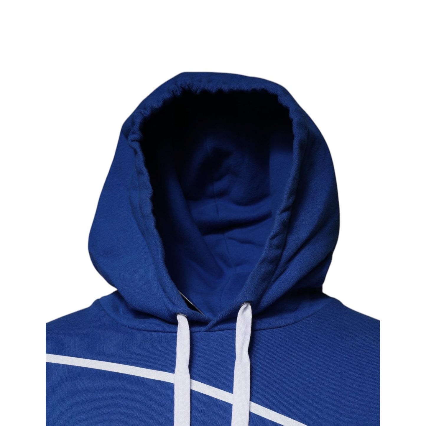 Dolce & Gabbana Blue Logo Print Hooded Sweatshirt Sweater