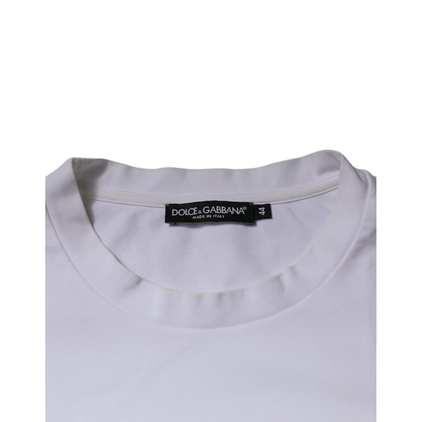 Dolce & Gabbana White DG Logo Crew Neck Short Sleeve T-shirt