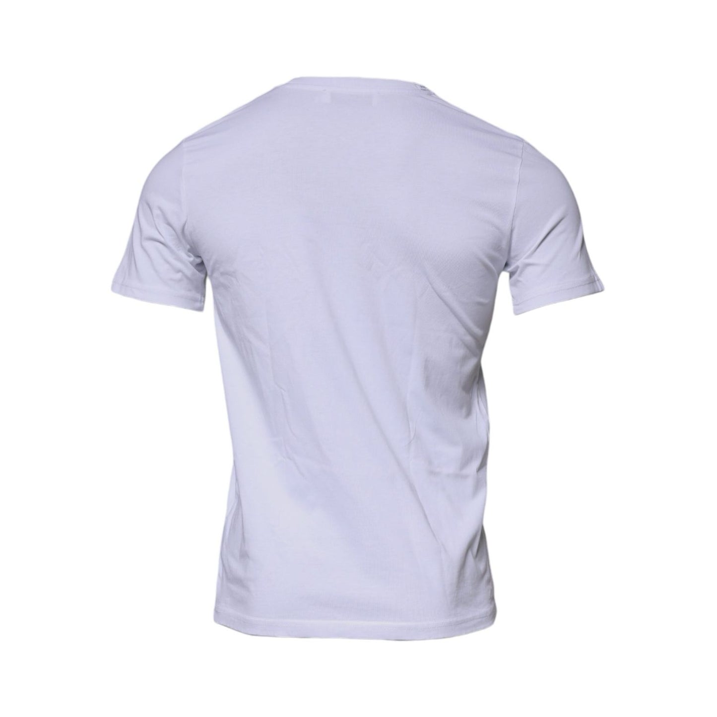 Dolce & Gabbana White DG Logo Cotton Crew Neck T-shirt