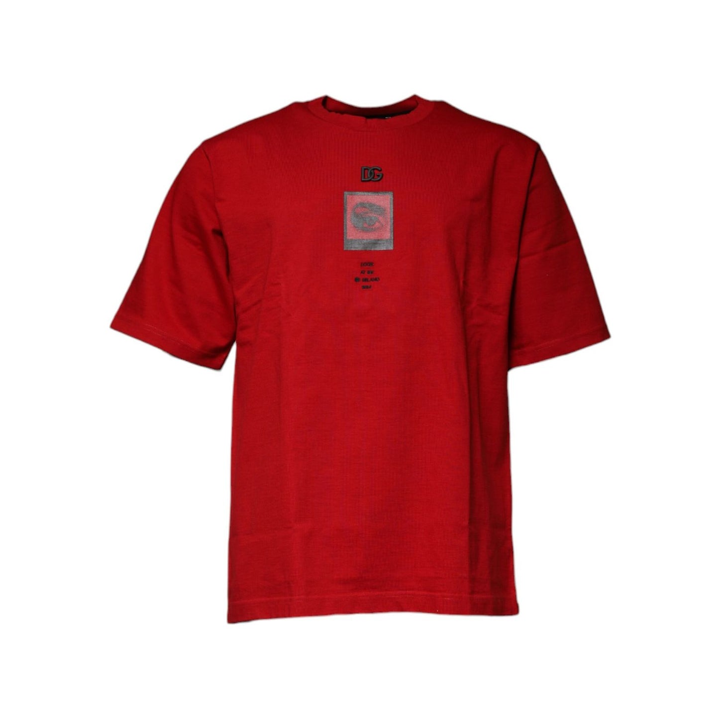 Dolce & Gabbana Red DG Eye Cotton Crew Neck T-shirt