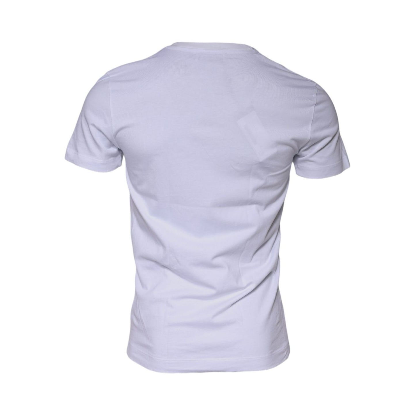 Dolce & Gabbana White DG Logo Cotton Crew Neck T-shirt