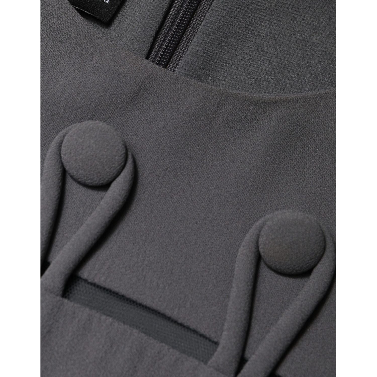 Emporio Armani Gray Round Neck Sleeveless A-line Mini Dress