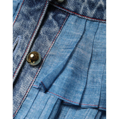 Philosophy Blue Layered Long Sleeve Dress