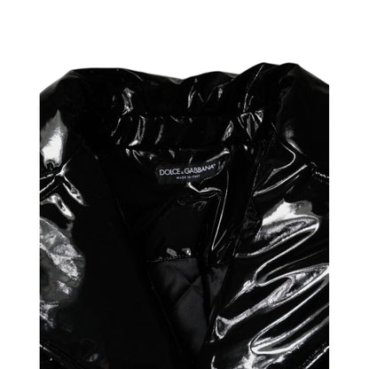 Dolce & Gabbana Black Polyester Button Down Blouson Jacket