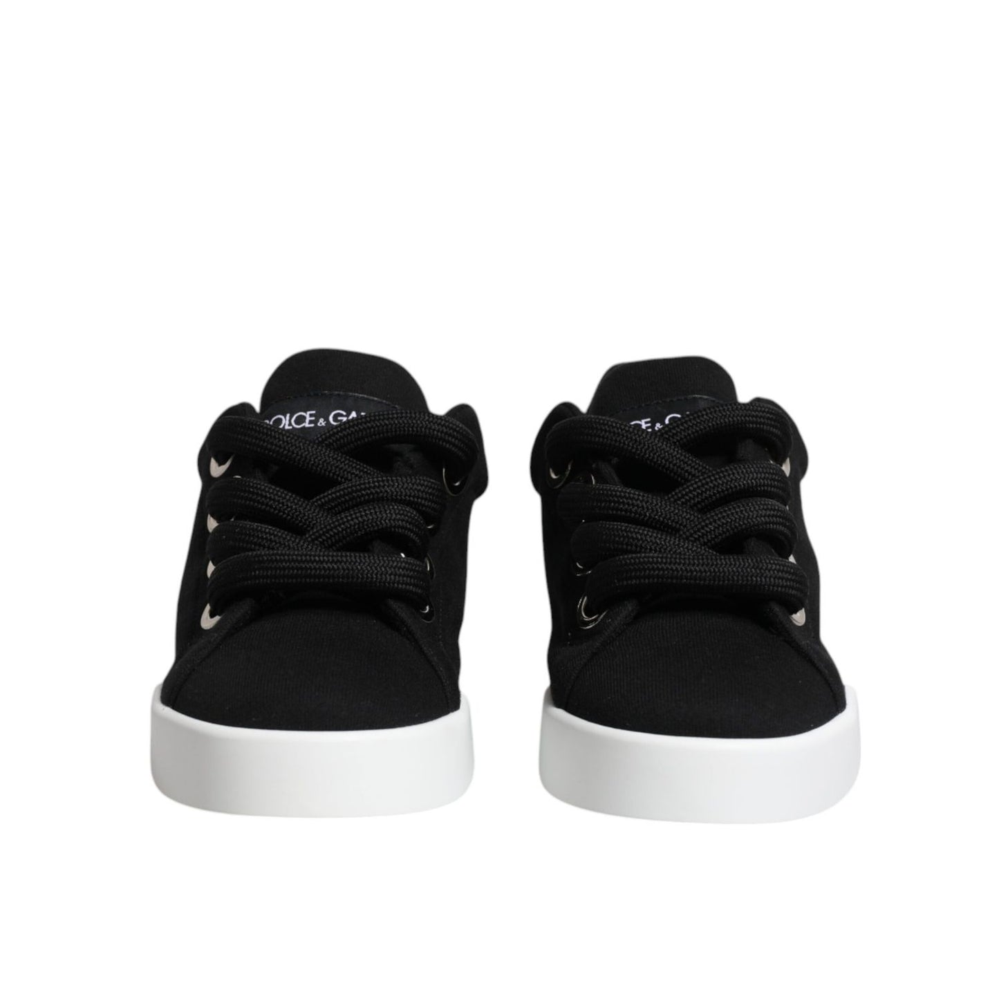 Dolce & Gabbana Black Portofino Low Top Sneakers Shoes