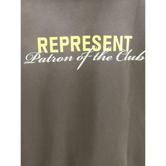 Represent cotton hoodie with 'Patron of the Club' print, showcasing modern streetwear design and iconic branding.