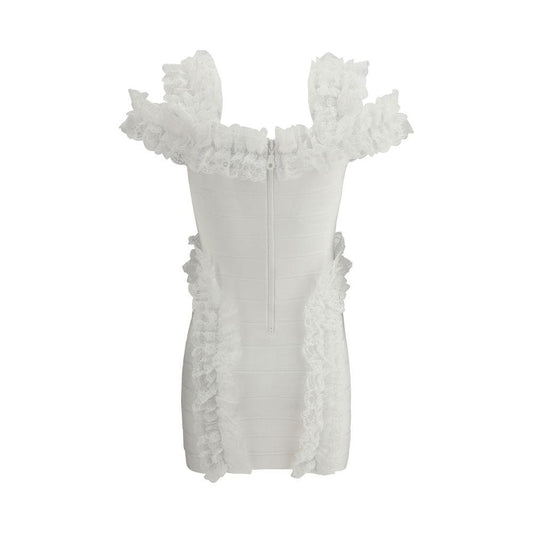 Self-Portrait Knit Ruffle mini Dress