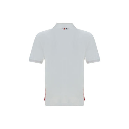 Thom Browne White Cotton Polo Shirt