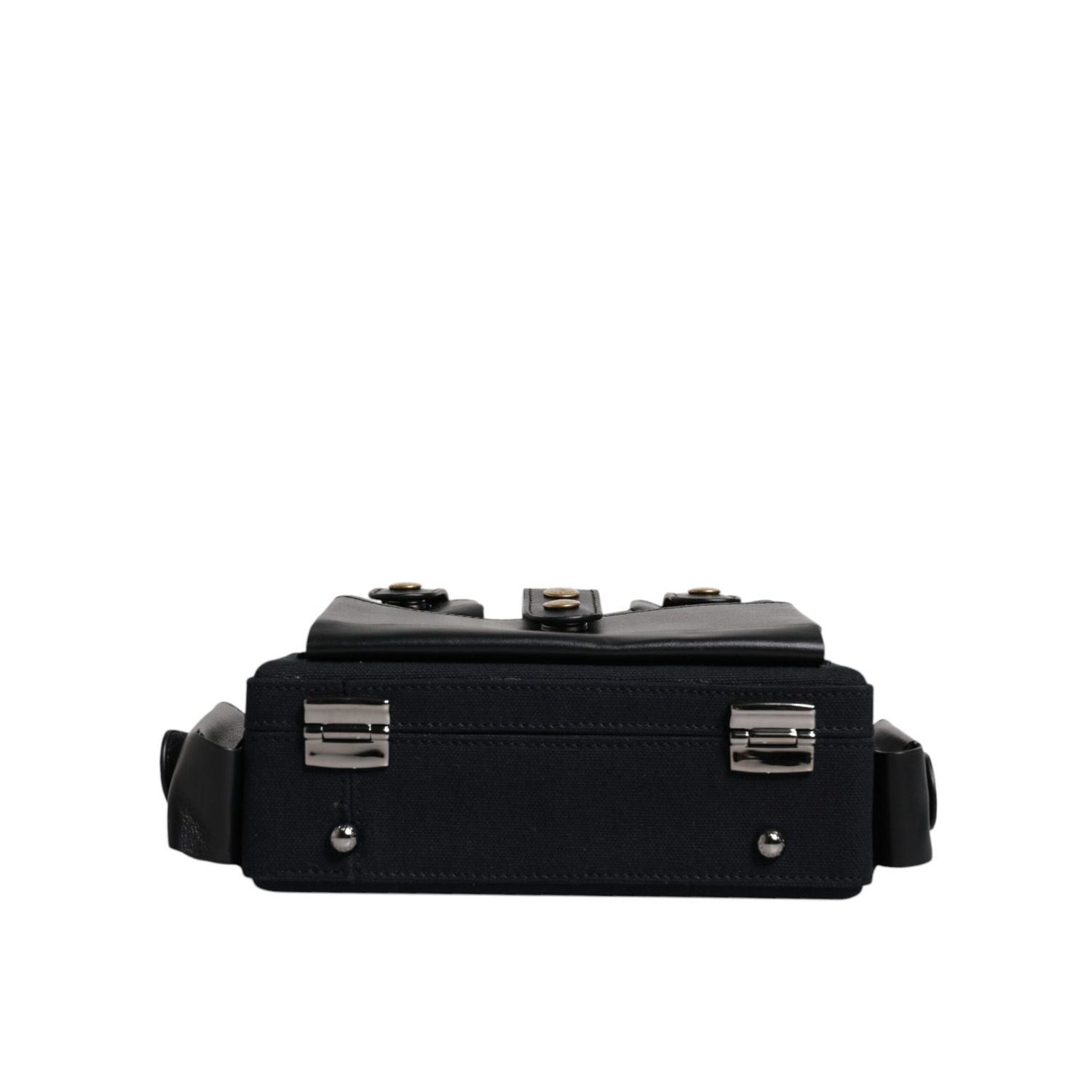 Dolce & Gabbana Black Leather Crossbody Top Handle Bag