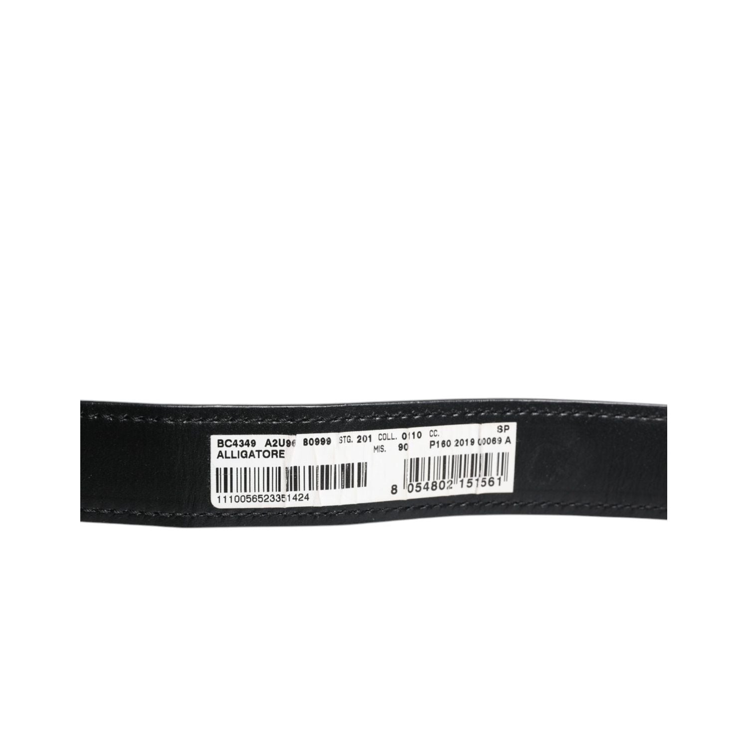 Dolce & Gabbana Black Alligator Leather Airpods Case Coin Purse Wallet