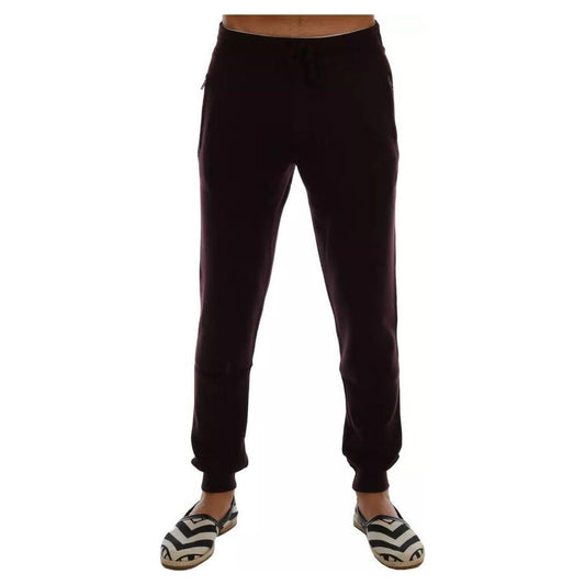 Dolce & Gabbana Purple Cashmere Gym Training Sport Pants
