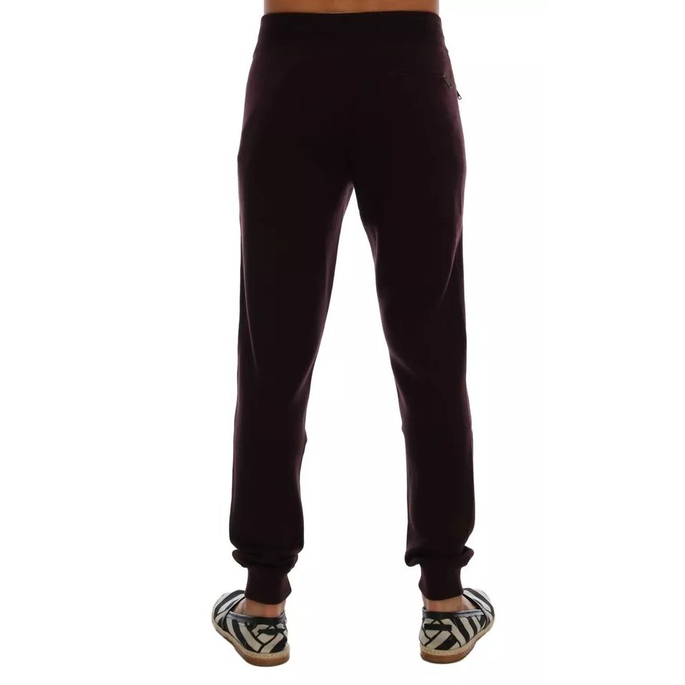Dolce & Gabbana Purple Cashmere Gym Training Sport Pants