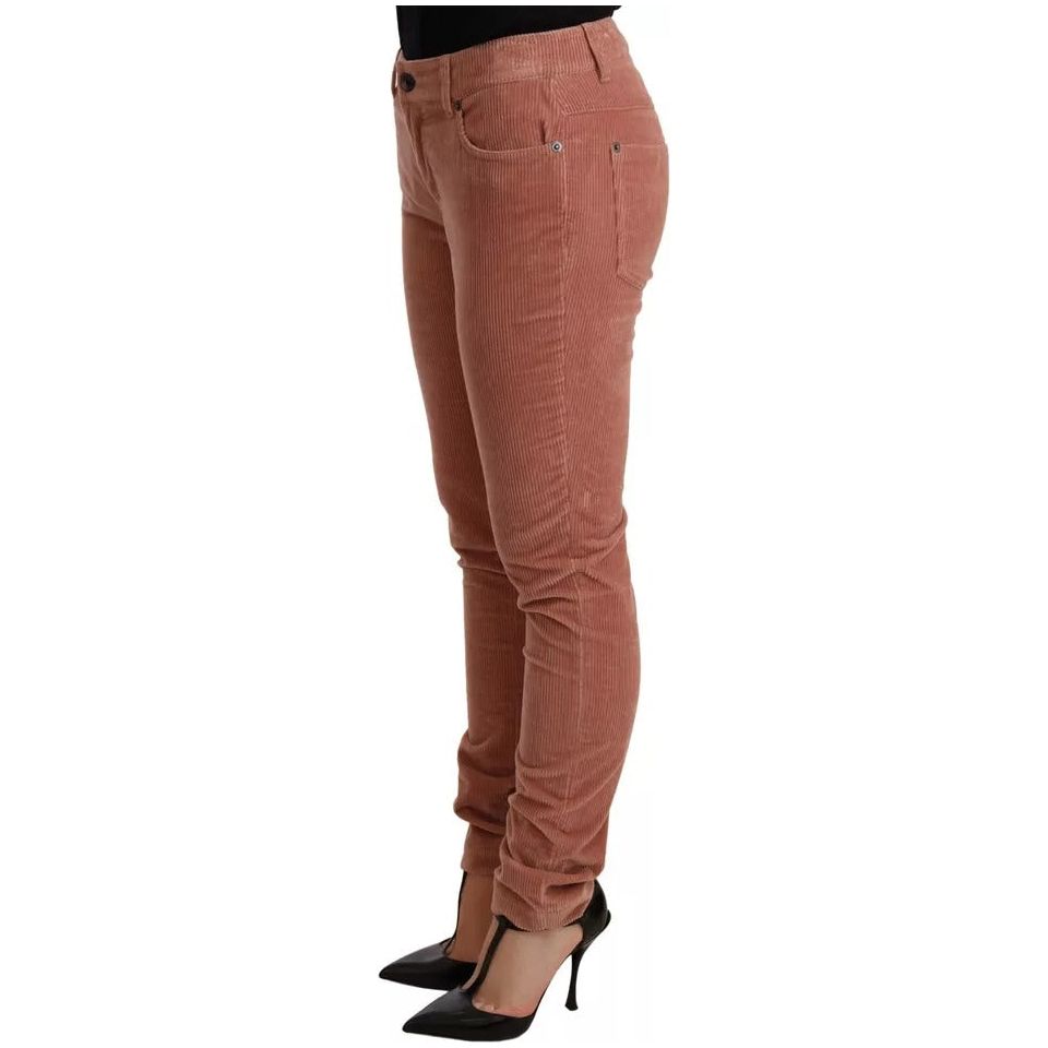 Dolce & Gabbana Pink Cotton Corduroy Skinny Jeans PAN72291 -38