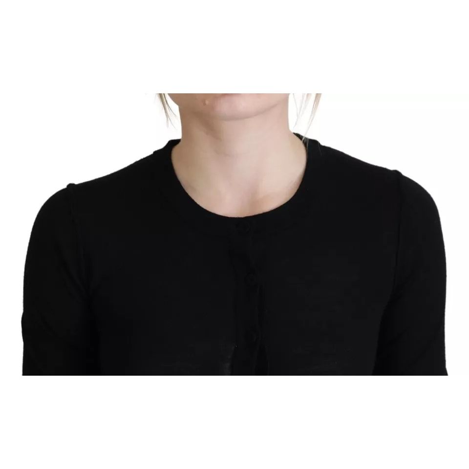 Dolce & Gabbana Black Crewneck Long Sleeves Pullover Sweater
