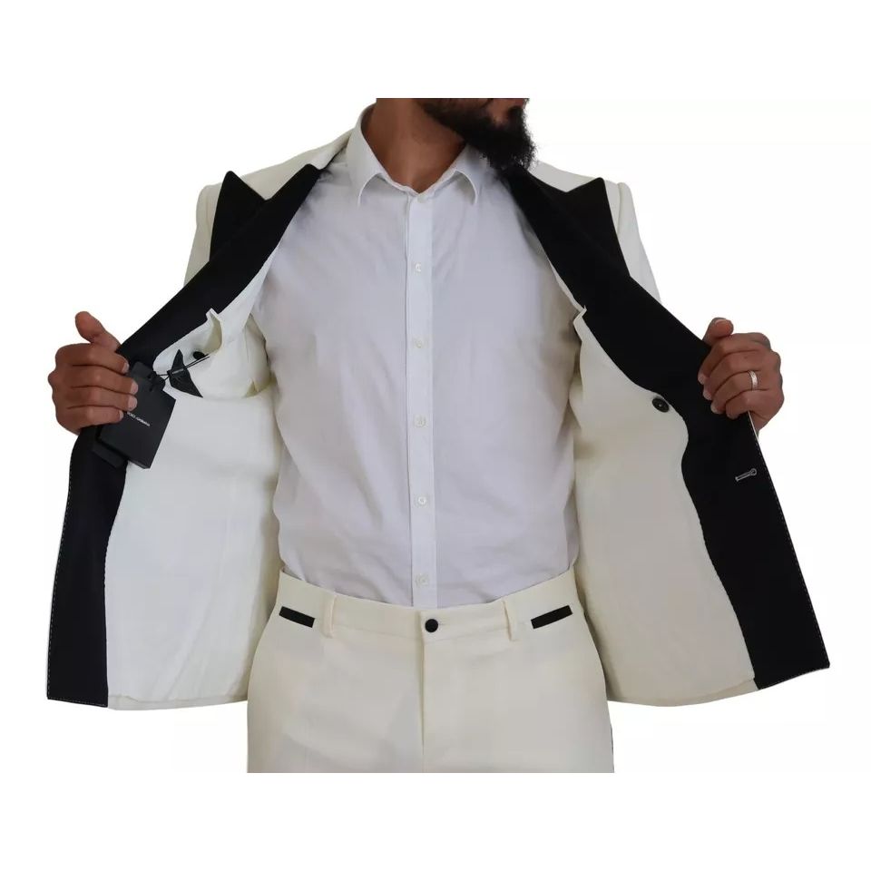 Dolce & Gabbana White Double Breasted 2 Piece SICILIA Suit