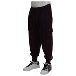 Dolce & Gabbana Bordeaux Cotton Cargo Jogger Sweatpants Pants