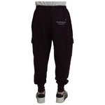 Dolce & Gabbana Bordeaux Cotton Cargo Jogger Sweatpants Pants