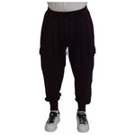 Dolce & Gabbana Bordeaux Cotton Cargo Jogger Sweatpants Pants