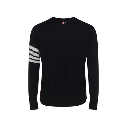 Thom Browne Blue Fleece Wool Cardigan