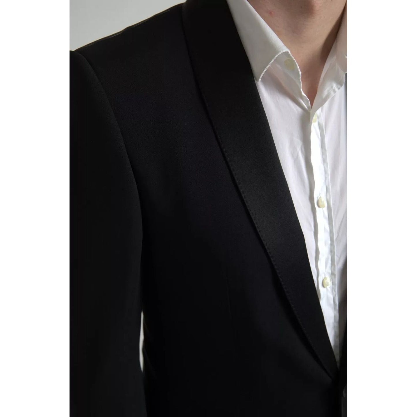 Dolce & Gabbana Black Wool Single Breasted MARTINI Blazerclothing
