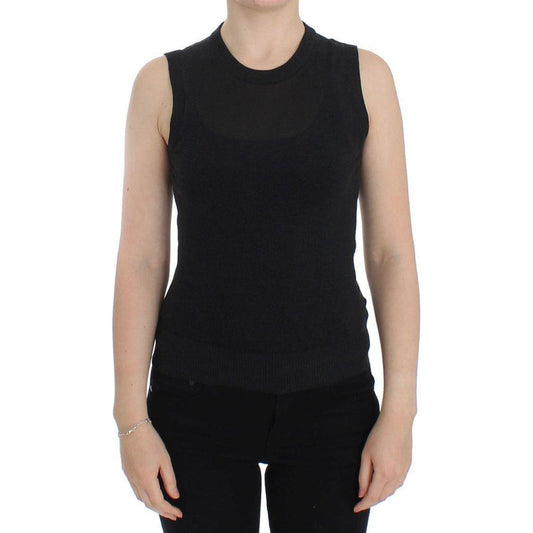 Dolce & Gabbana Elegant Black Sleeveless Pullover Vest Dolce & Gabbana Black