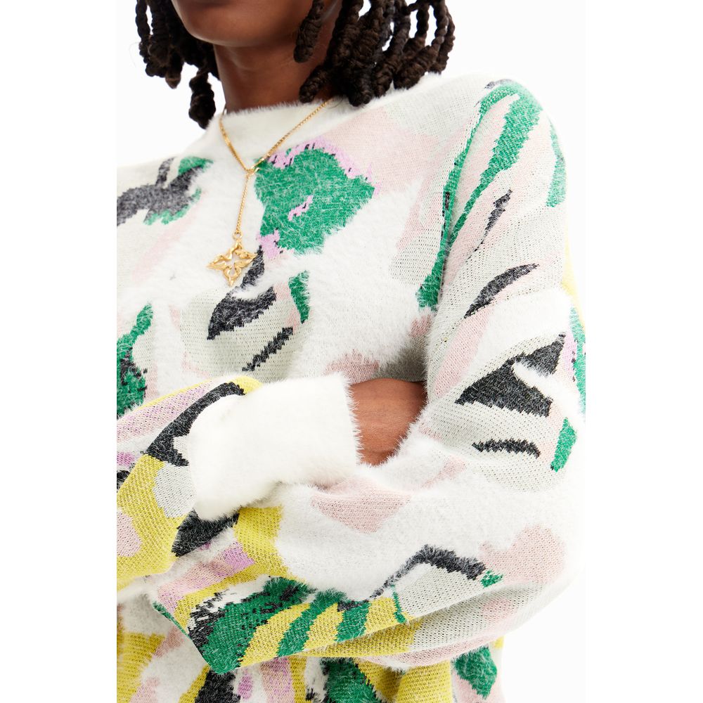 Desigual Cream Polyamide Sweatshirt