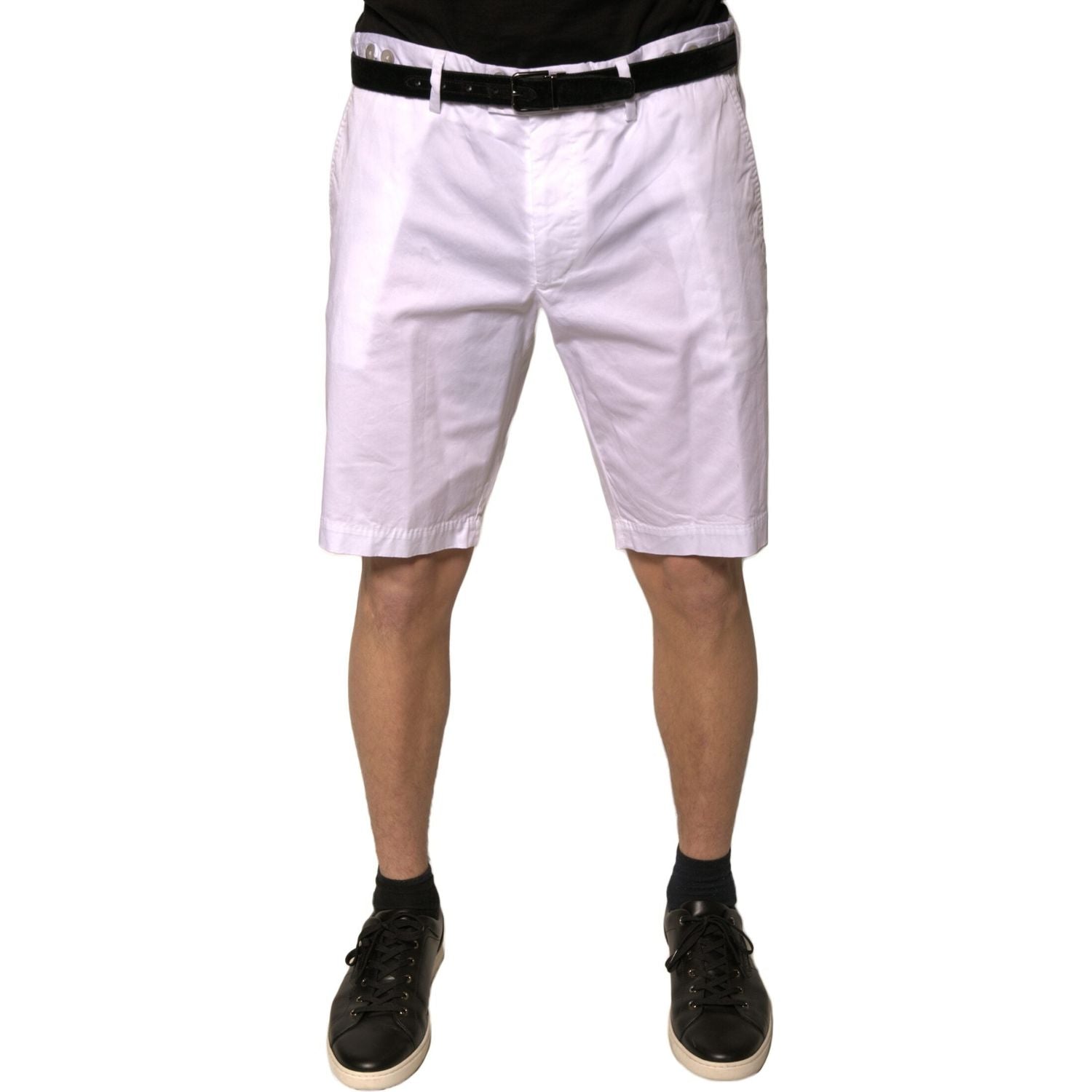 Dolce & Gabbana White Chinos Cotton Stretch Casual Shorts