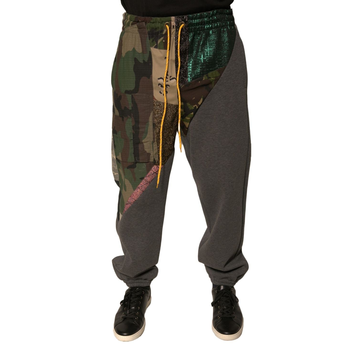 Dolce & Gabbana Multicolor Patchwork Cotton Jogger Sweatpants Pants