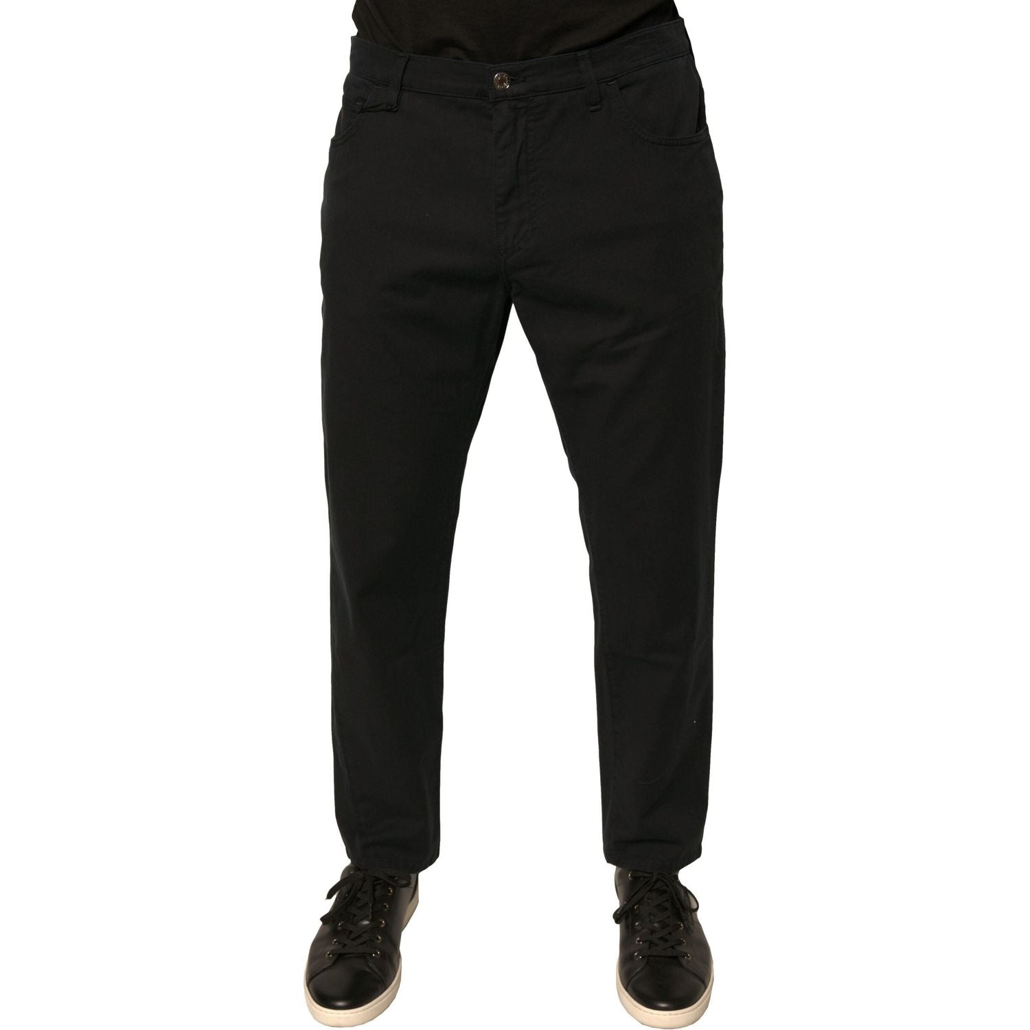 Dolce & Gabbana Black Logo Cotton Stretch Skinny Denim Jeans