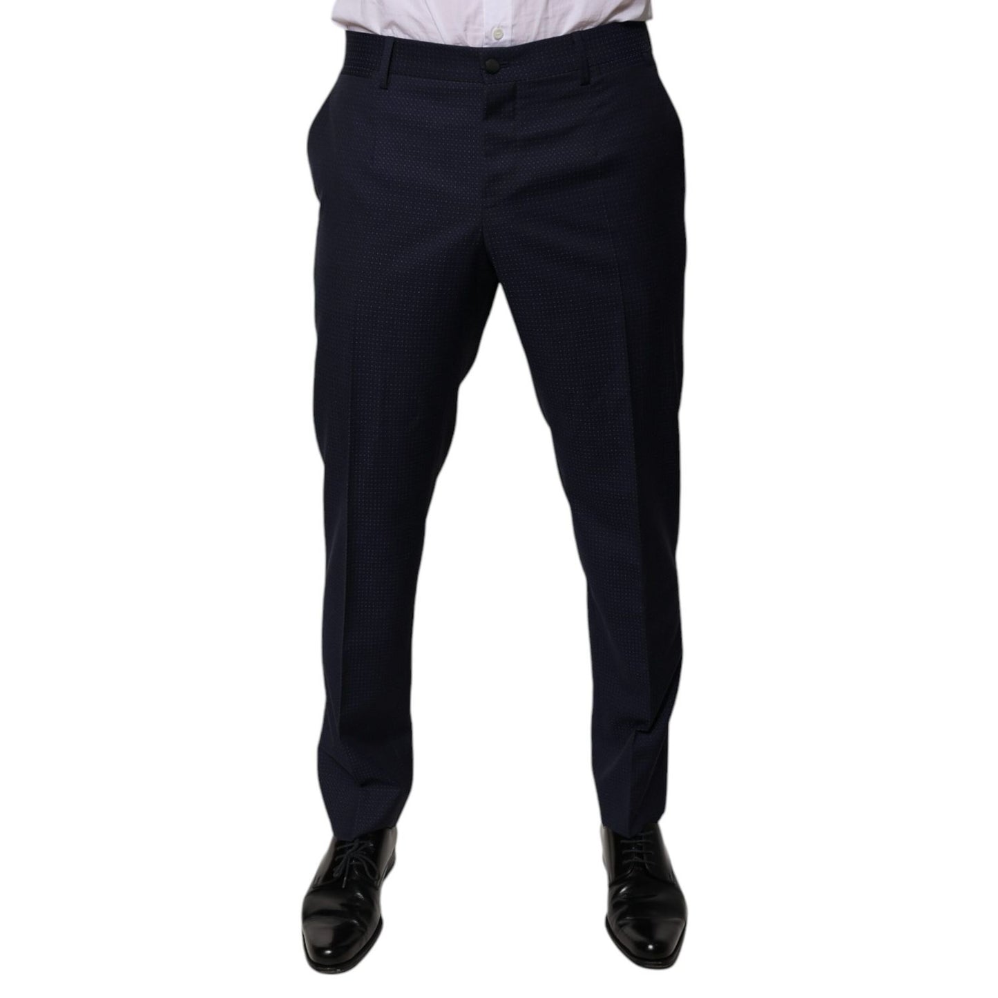 Dolce & Gabbana Dark Blue Cotton Men Dress Pants