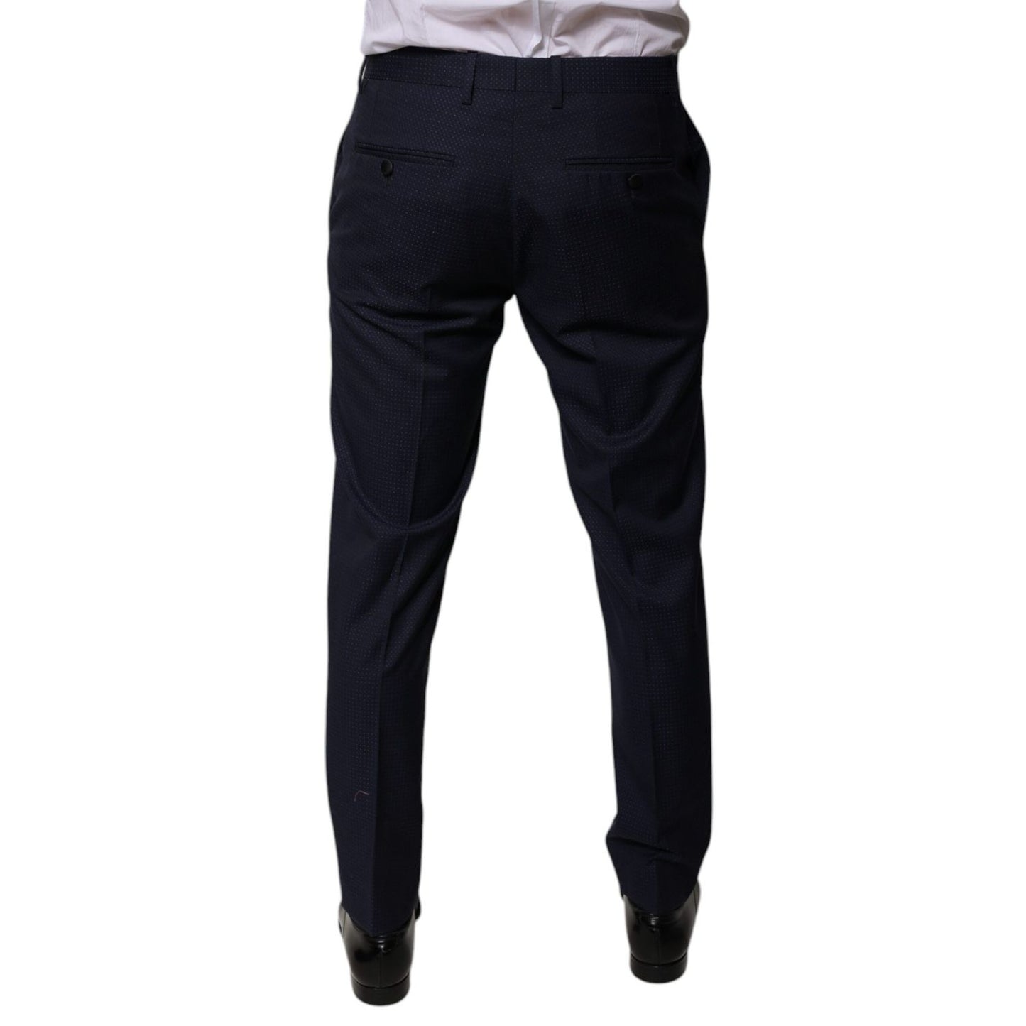 Dolce & Gabbana Dark Blue Cotton Men Dress Pants