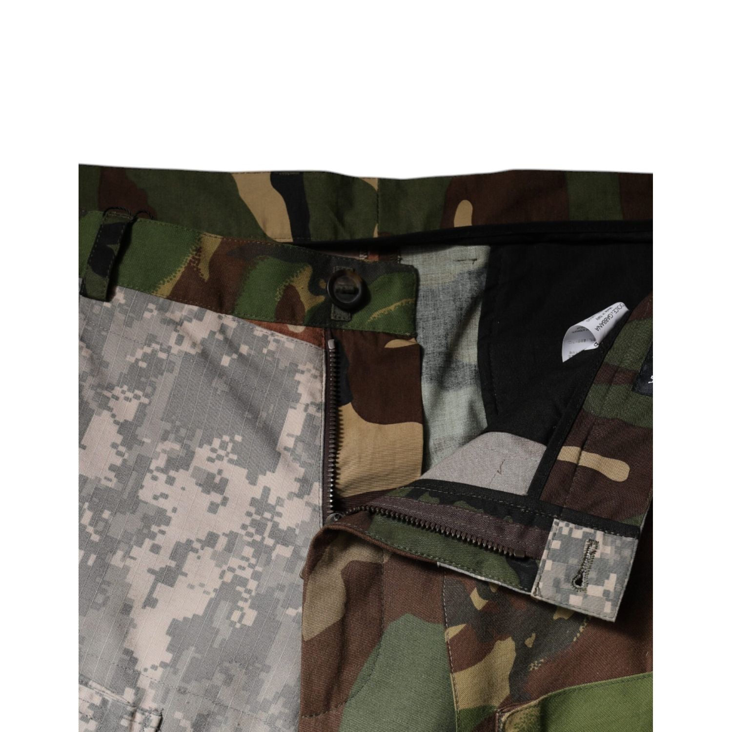 Dolce & Gabbana Multicolor Patchwork Camouflage Cargo Pants