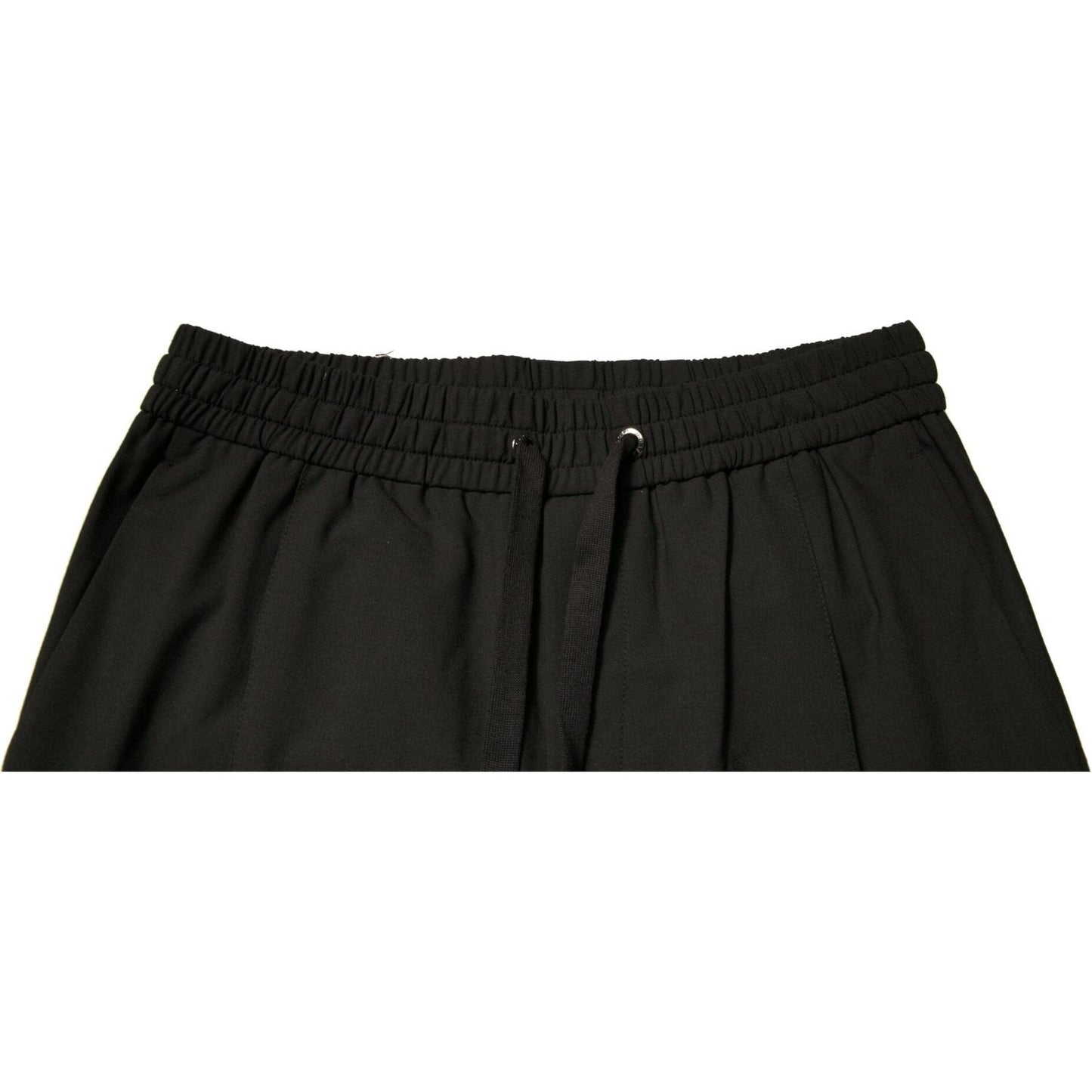 Dolce & Gabbana Black Wool Jogger Jogging Pants