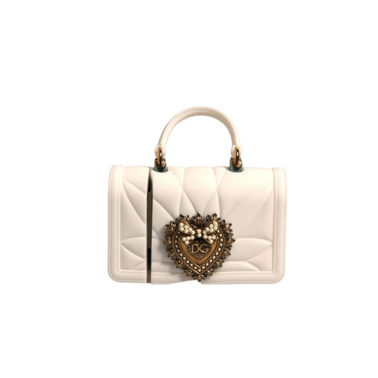 Dolce & Gabbana White Silicone Devotion Heart Cover Hand Bag Airpod Case