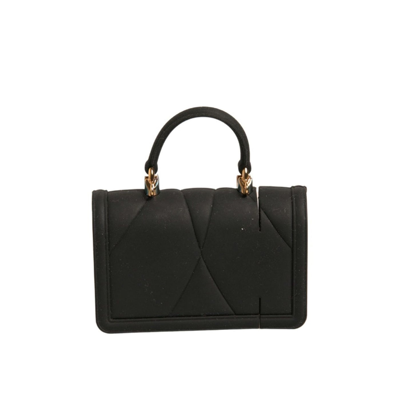 Dolce & Gabbana Black Silicone Devotion Heart Cover Hand Bag Airpod Case