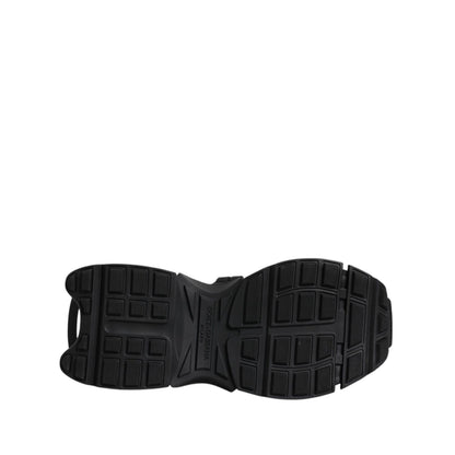 Dolce & Gabbana Black Low Top Space Lace Up Sneakers Shoes