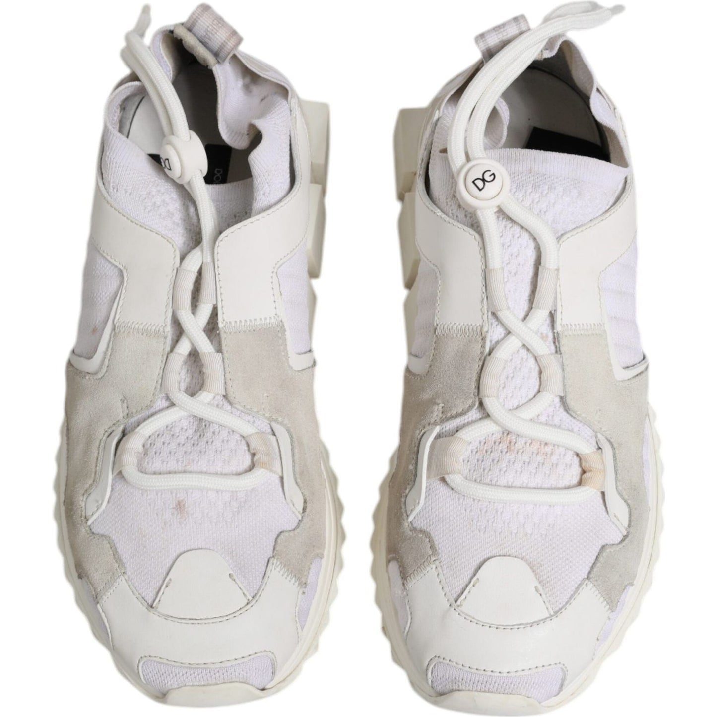 Dolce & Gabbana White Mesh Sorrento Trekking Sneakers Shoes