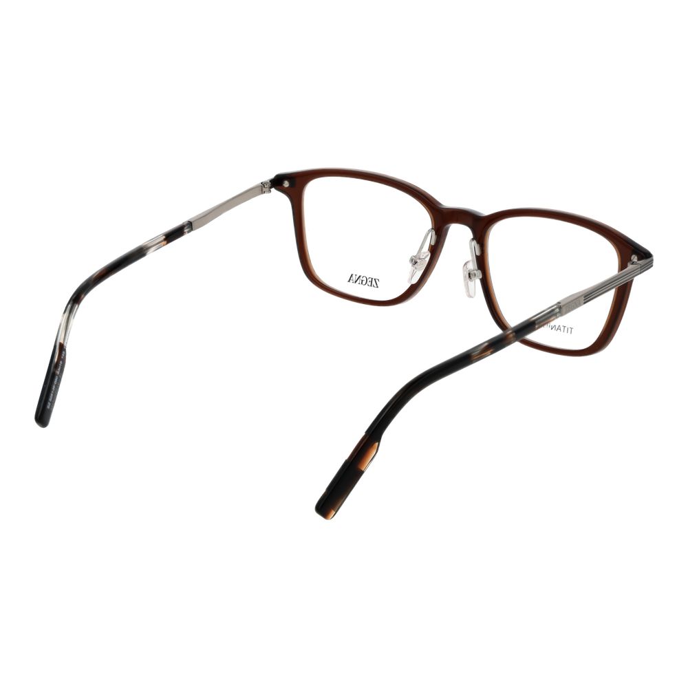 Ermenegildo Zegna Brown Men Glasses Frame