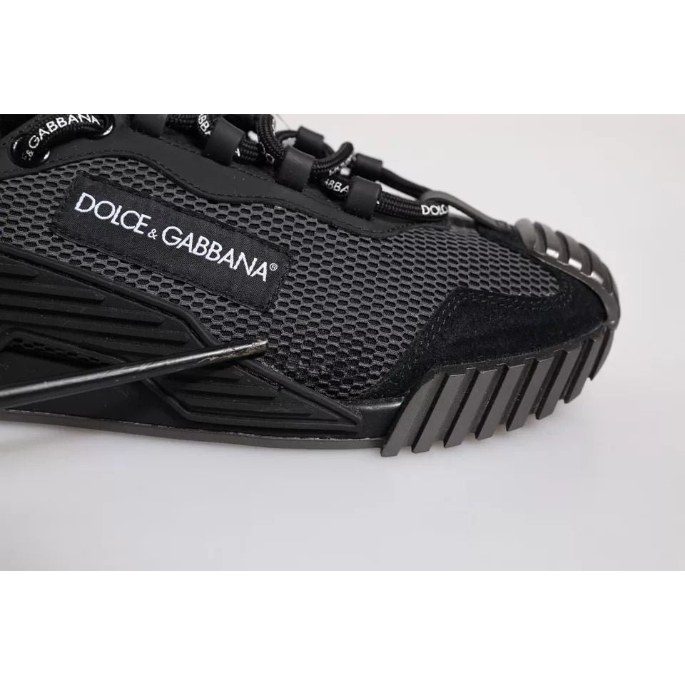 Dolce & Gabbana Black Nylon NS1 Low Top Men Sneakers Shoes
