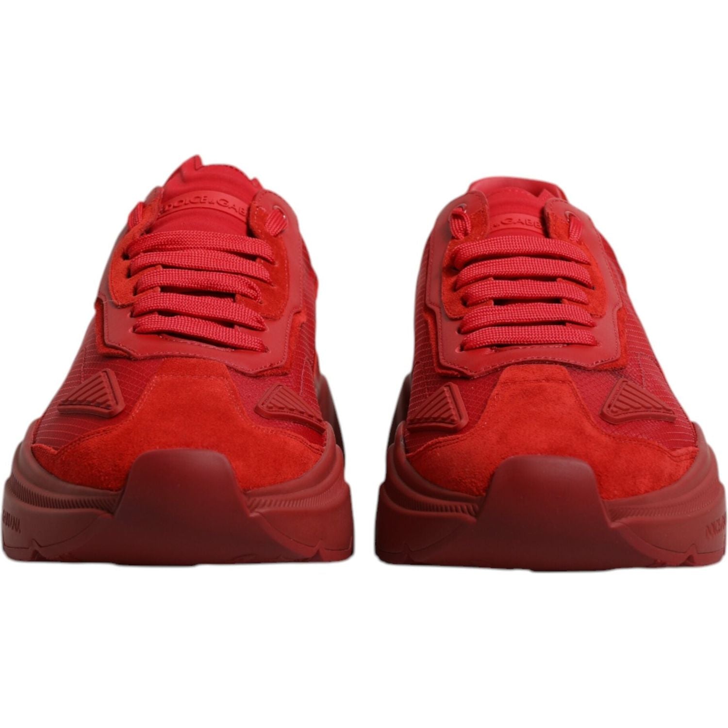 Dolce & Gabbana Red Leather Daymaster Low Top Sneakers Shoes