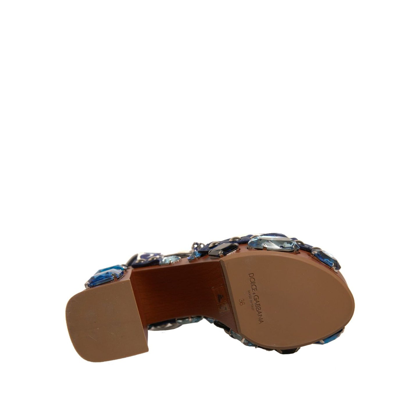 Dolce & Gabbana Multicolor Majolica Embellished Wedge Sandals Shoes