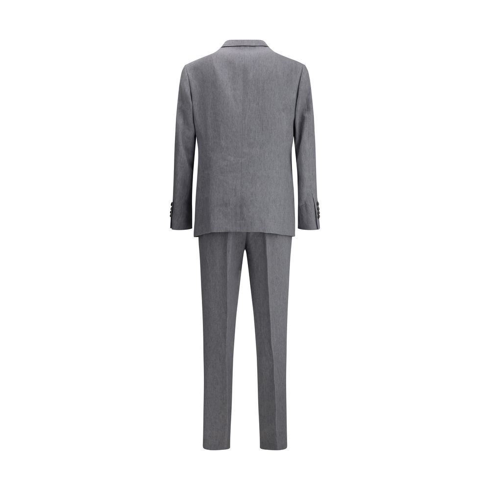 Brunello Cucinelli Gray Linen Two-Piece Suit