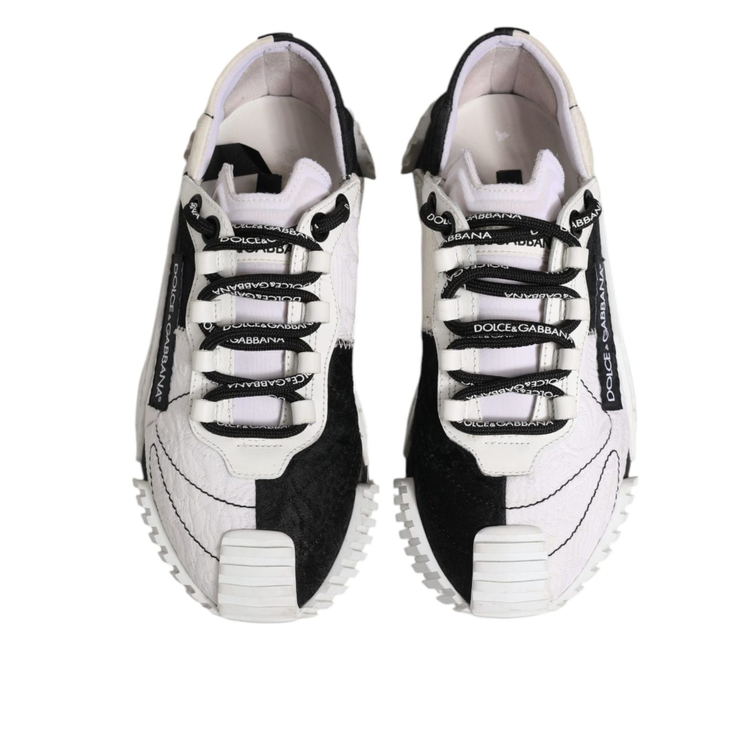 Dolce & Gabbana White Black NS1 Low Top Sneakers Shoes