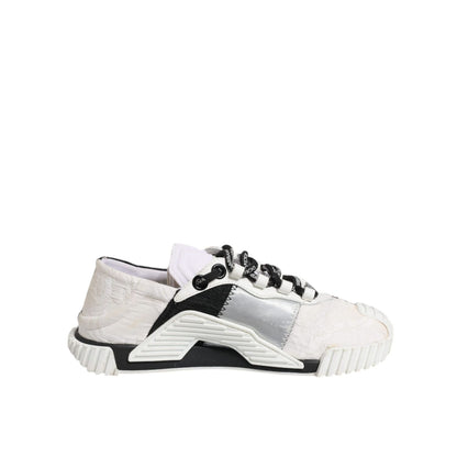 Dolce & Gabbana White Black NS1 Low Top Sneakers Shoes