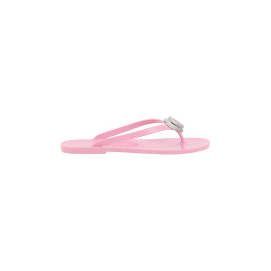MACH & MACH Flip-flop Sandals with double heart MACH & MACH Pink