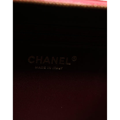 Chanel Pink Seal Matelasse Chain CC Lamb Skin Leather Bag