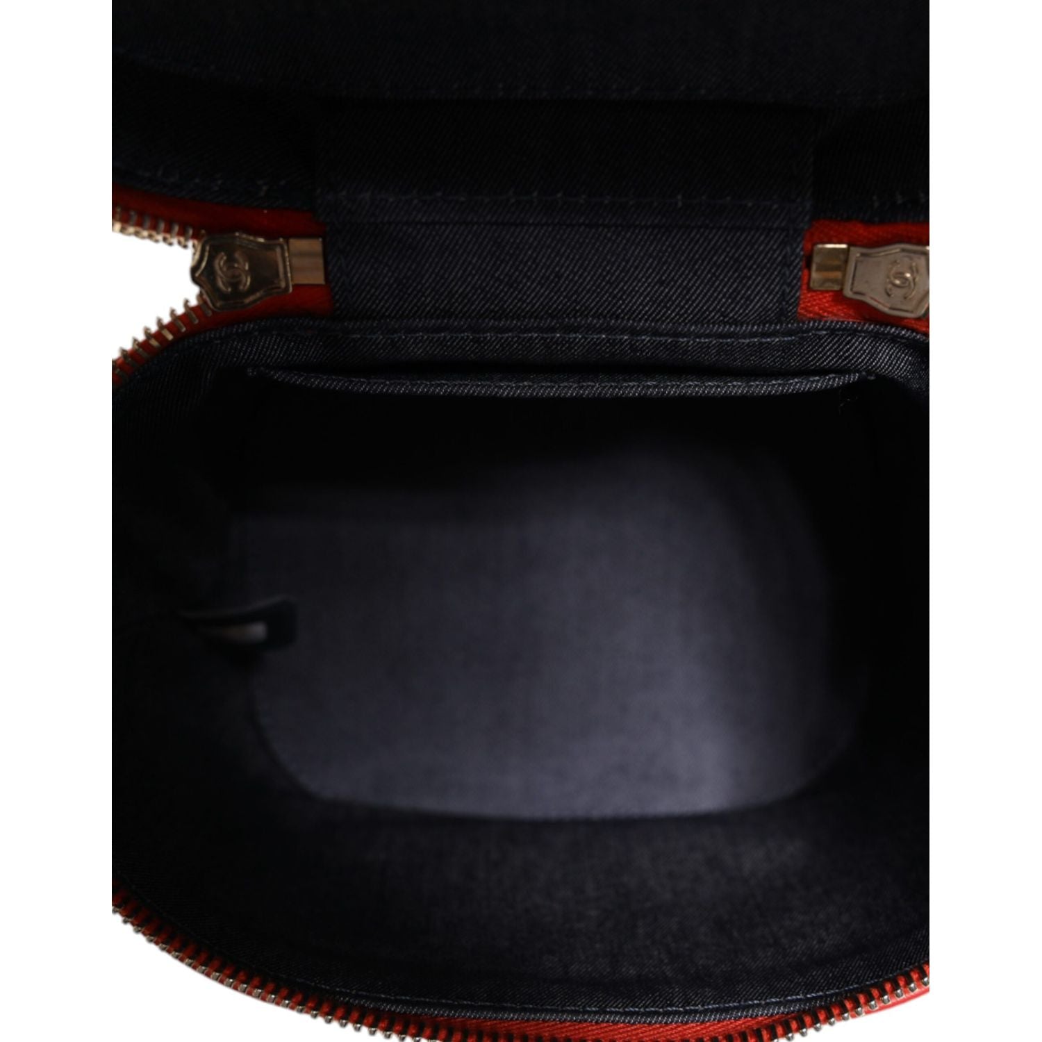 Chanel Orange Coco Mark Vanity Chain Shoulder Hand Purse