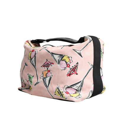Chanel Pink Cruise Collection Parfait Canvas Printed Bag Purse