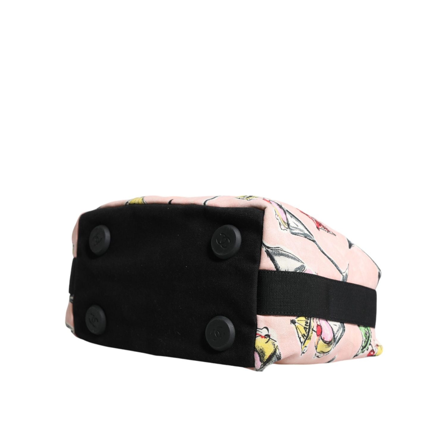 Chanel Pink Cruise Collection Parfait Canvas Printed Bag Purse