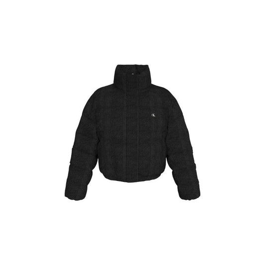 Calvin Klein Jeans Black Polyester Jackets & Coat Calvin Klein Jeans Black